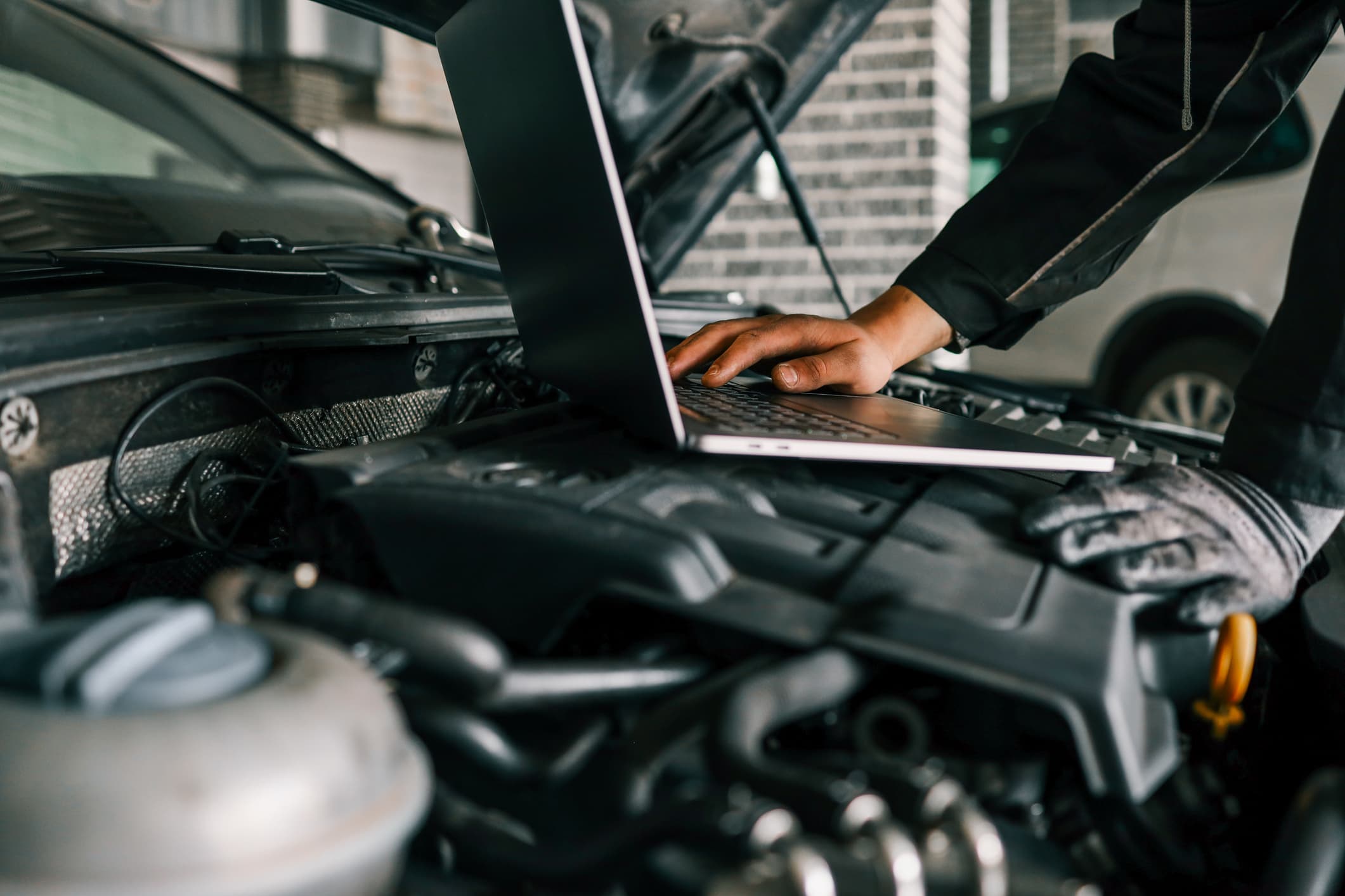 Dyno tuning a performance car on rollers